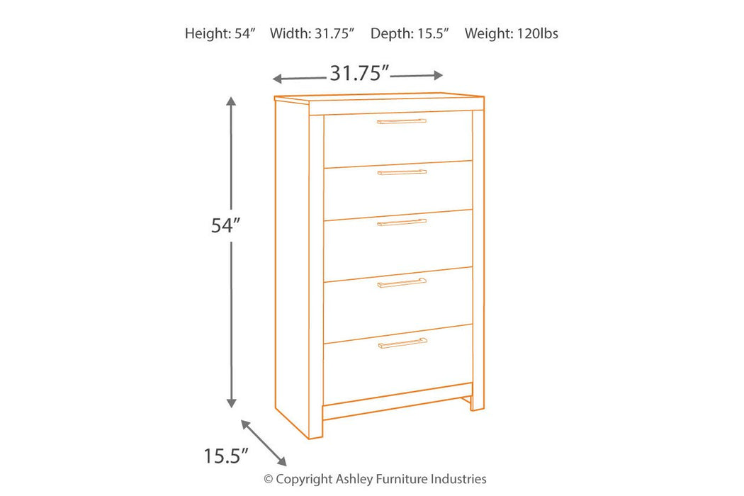 Derekson Multi Gray Chest of Drawers - B200-46 - Gate Furniture