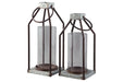 Diedrick Gray/Black Lantern (Set of 2) - A2000346 - Gate Furniture