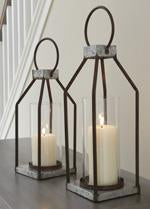 Diedrick Gray/Black Lantern (Set of 2) - A2000346 - Gate Furniture