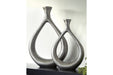 Dimaia Antique Silver Finish Vase (Set of 2) - A2000348 - Gate Furniture