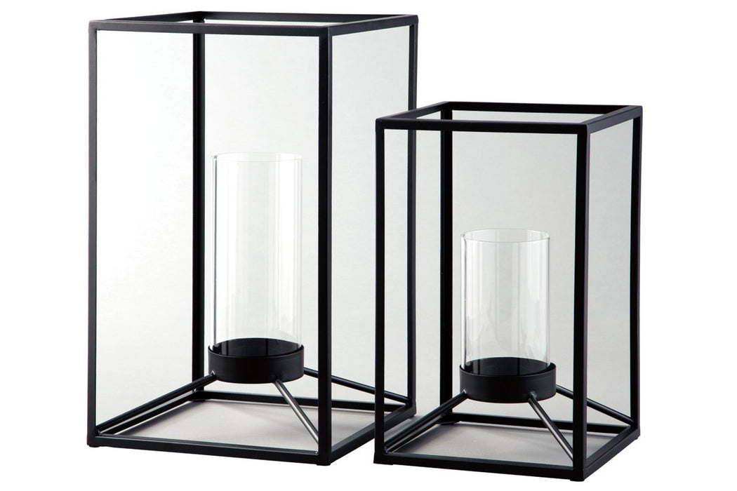 Dimtrois Black Lantern (Set of 2) - A2000133 - Gate Furniture