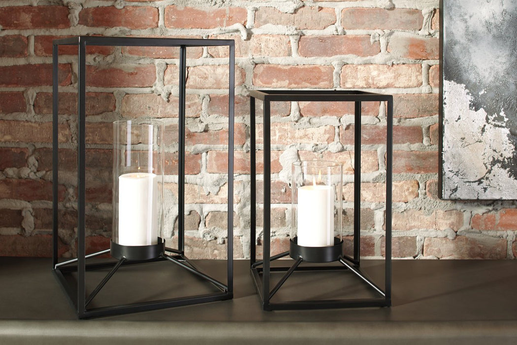 Dimtrois Black Lantern (Set of 2) - A2000133 - Gate Furniture