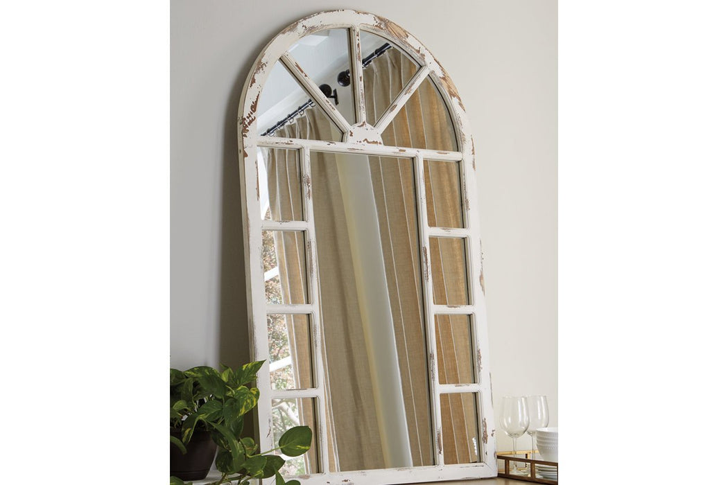 Divakar Antique White Accent Mirror - A8010069 - Gate Furniture