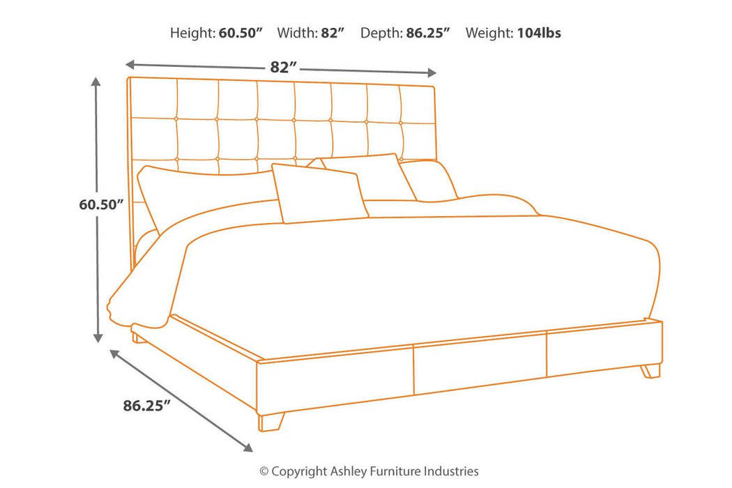 Dolante Beige King Upholstered Bed - B130-582 - Gate Furniture