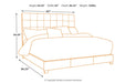 Dolante Beige King Upholstered Bed - B130-582 - Gate Furniture
