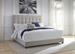 Dolante Beige King Upholstered Bed - B130-582 - Gate Furniture