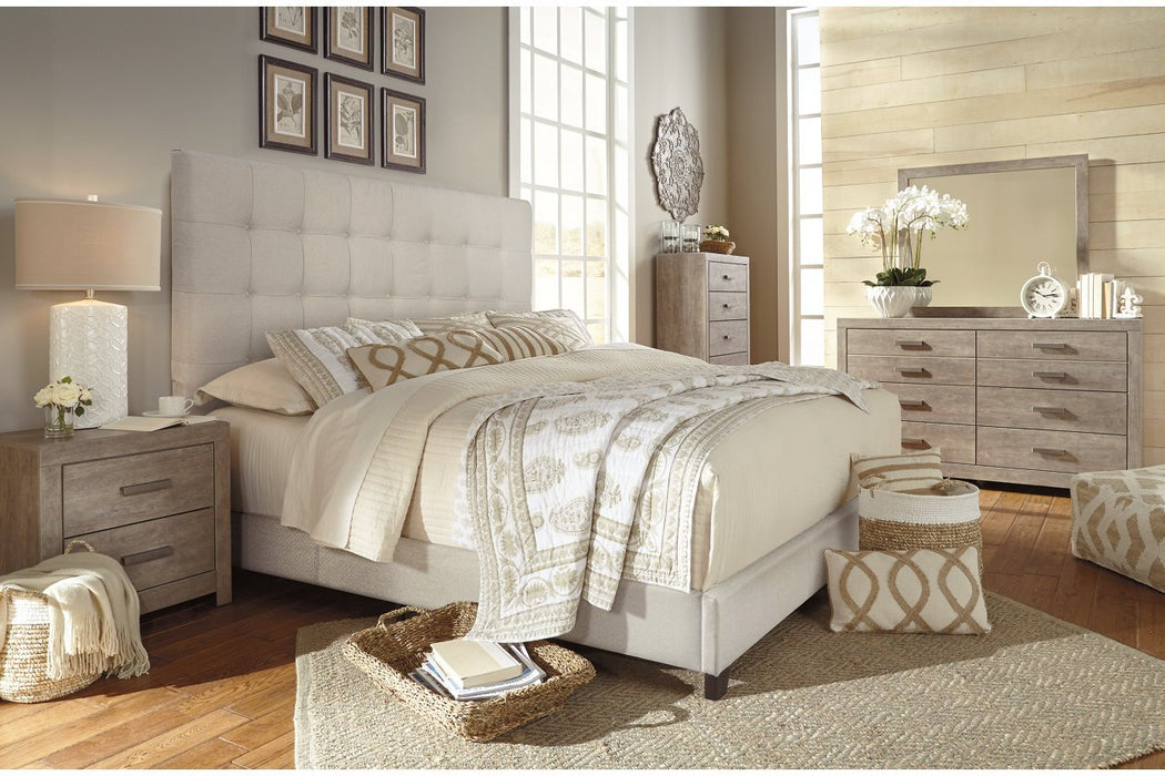 Dolante Beige King Upholstered Bed - B130-582 - Gate Furniture