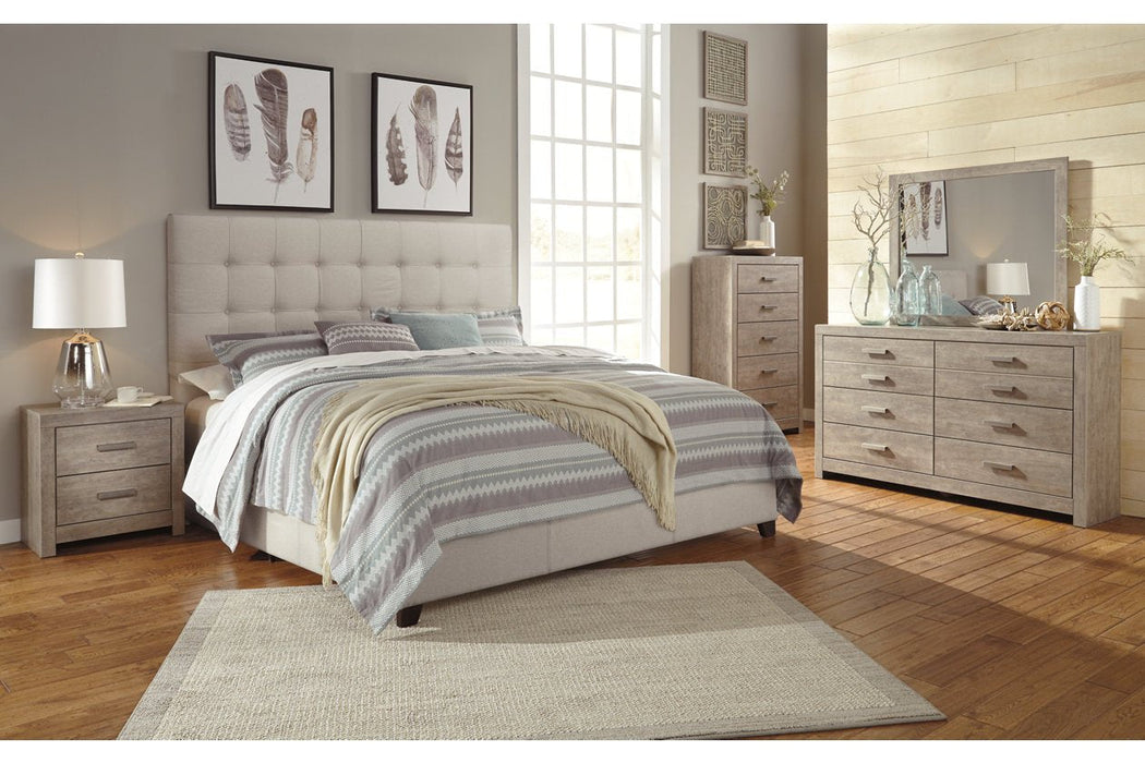 Dolante Beige Queen Upholstered Bed - B130-581 - Gate Furniture