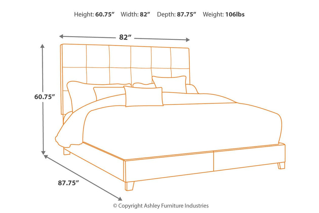Dolante Gray King Upholstered Bed - B130-382 - Gate Furniture