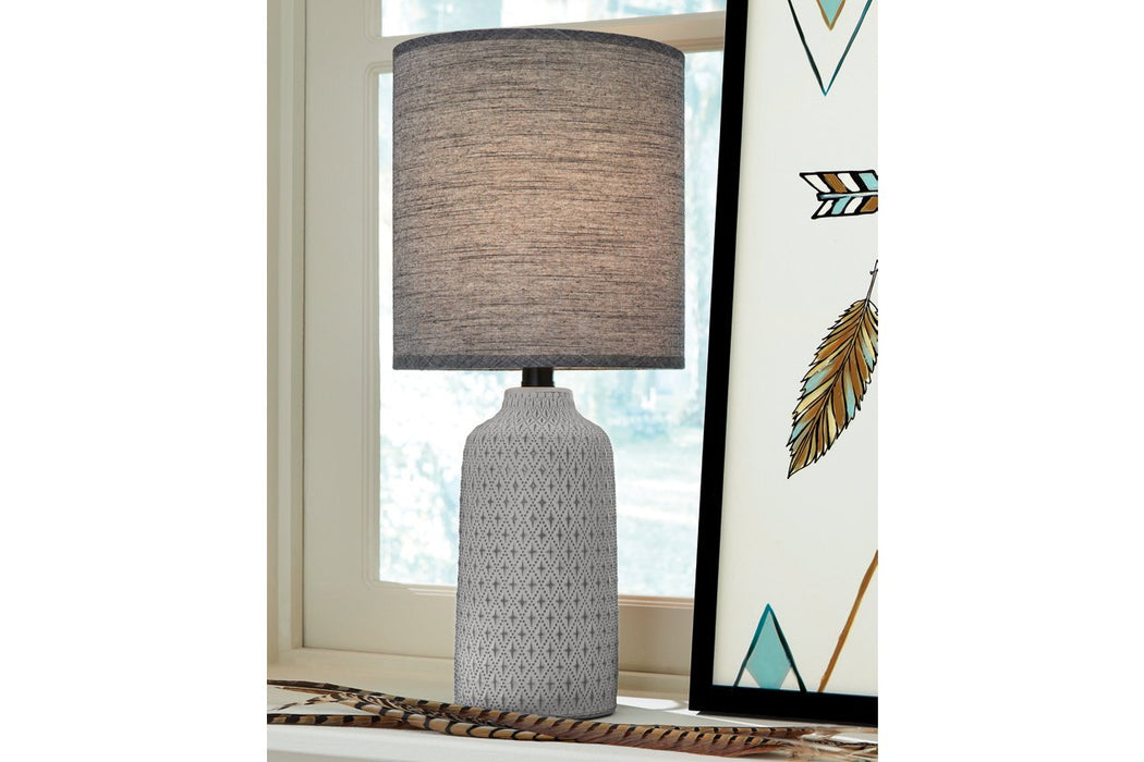 Donnford Charcoal Table Lamp - L180134 - Gate Furniture