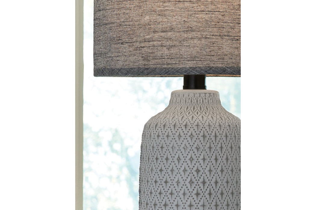 Donnford Charcoal Table Lamp - L180134 - Gate Furniture