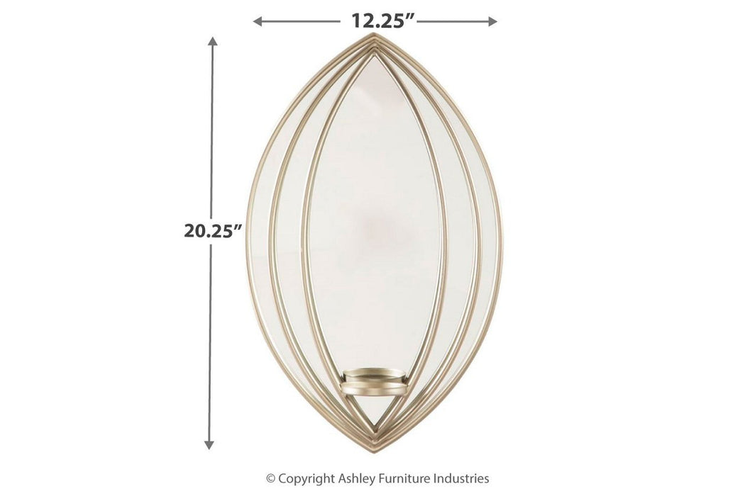 Donnica Silver Finish Wall Sconce - A8010154 - Gate Furniture