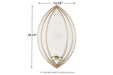 Donnica Silver Finish Wall Sconce - A8010154 - Gate Furniture