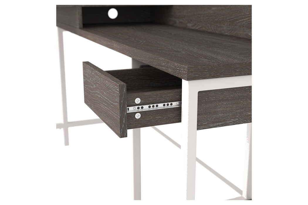 Dorrinson Two-tone Home Office L-Desk with Storage - H287-24 - Gate Furniture