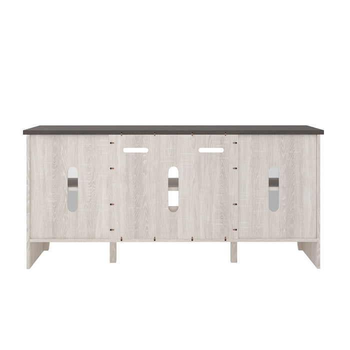 Dorrinson Two-tone Large TV Stand w/Fireplace Option - W287-68 - Gate Furniture