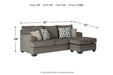 Dorsten Slate Sofa Chaise - 7720418 - Gate Furniture