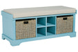 Dowdy Teal Storage Bench - A3000121 - Gate Furniture