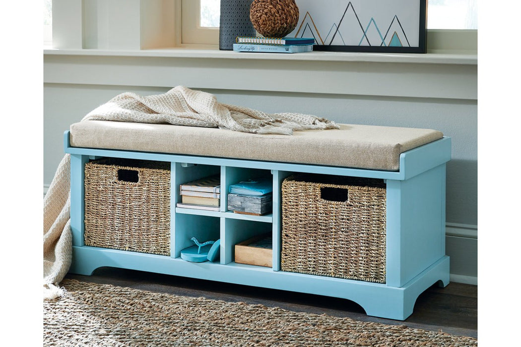Dowdy Teal Storage Bench - A3000121 - Gate Furniture