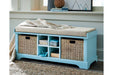 Dowdy Teal Storage Bench - A3000121 - Gate Furniture
