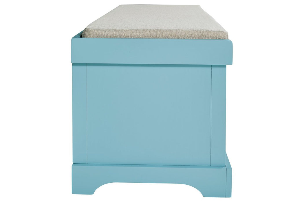 Dowdy Teal Storage Bench - A3000121 - Gate Furniture