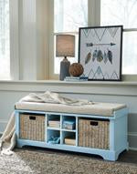 Dowdy Teal Storage Bench - A3000121 - Gate Furniture