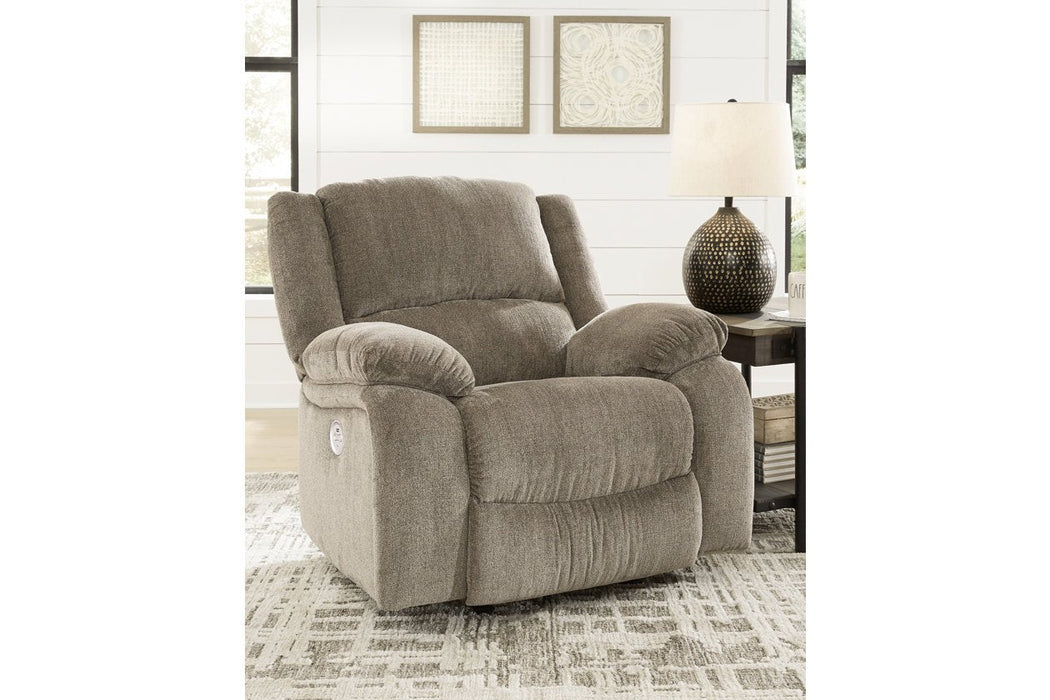 Draycoll Pewter Power Recliner - 7650598 - Gate Furniture