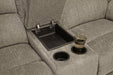 Draycoll Pewter Reclining Loveseat with Console - 7650594 - Gate Furniture