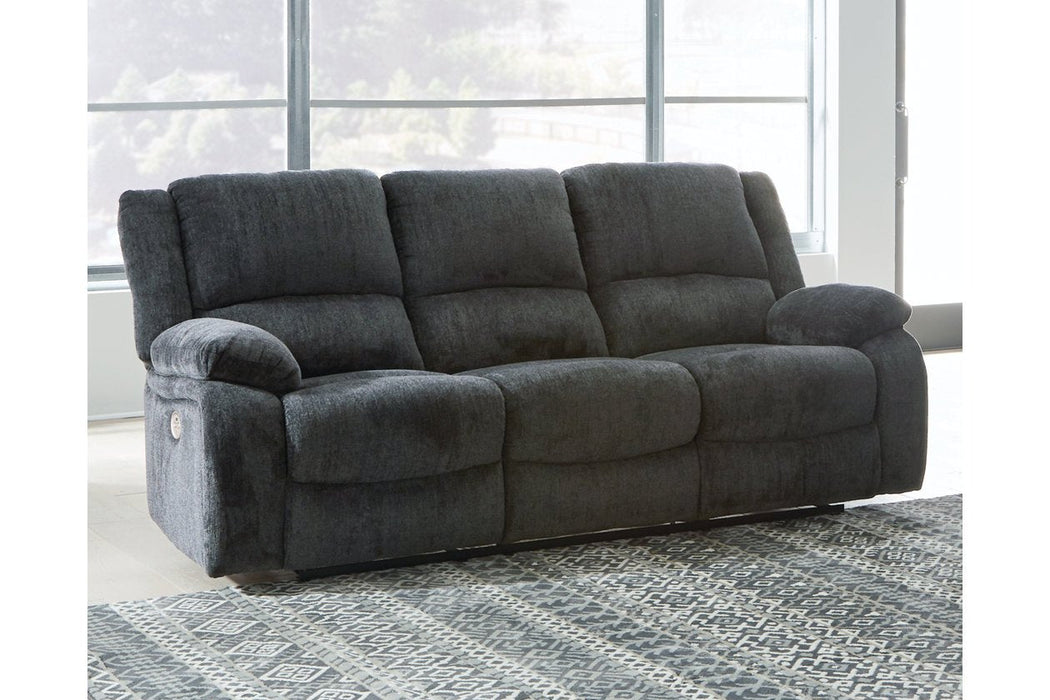 Draycoll Slate Power Reclining Sofa - 7650487 - Gate Furniture