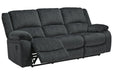 Draycoll Slate Reclining Sofa - 7650488 - Gate Furniture