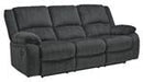 Draycoll Slate Reclining Sofa - 7650488 - Gate Furniture