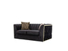 Dream Black Velvet Sofa & Loveseat - DREAMBLACK-SL - Gate Furniture