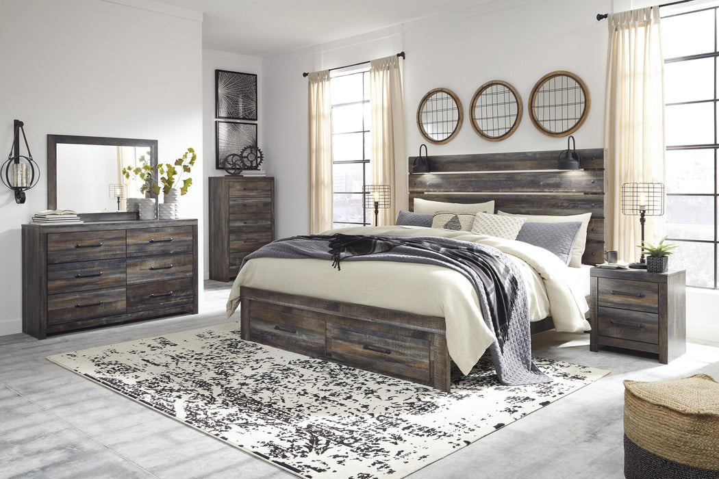 Drystan Brown Footboard Storage Bedroom Set - Gate Furniture