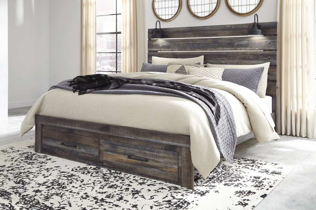 Drystan Brown Footboard Storage Bedroom Set - Gate Furniture