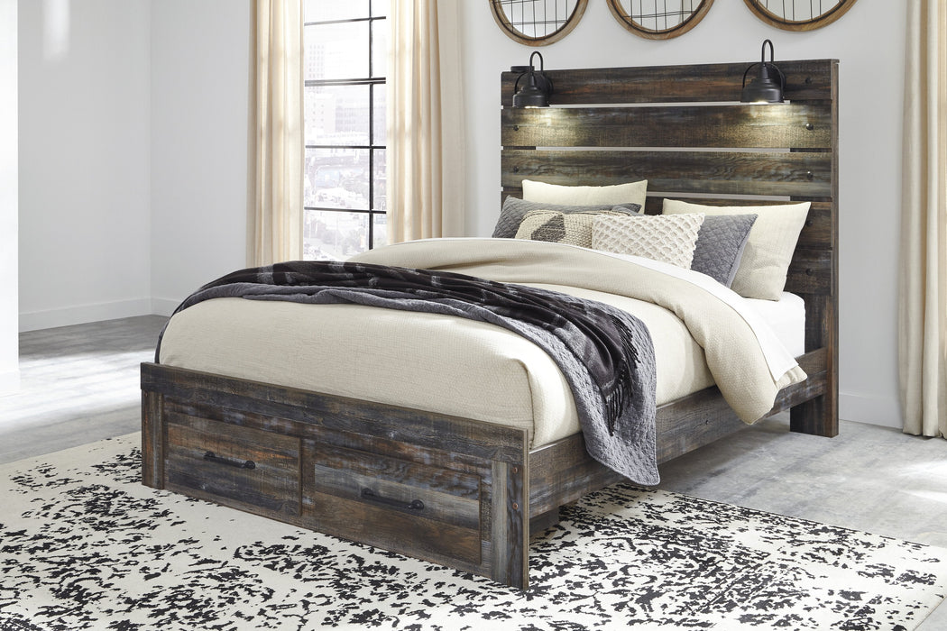 Drystan Brown Footboard Storage Bedroom Set - Gate Furniture