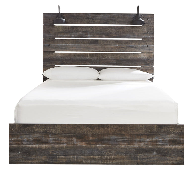 Drystan Brown Queen Panel Bed - Gate Furniture