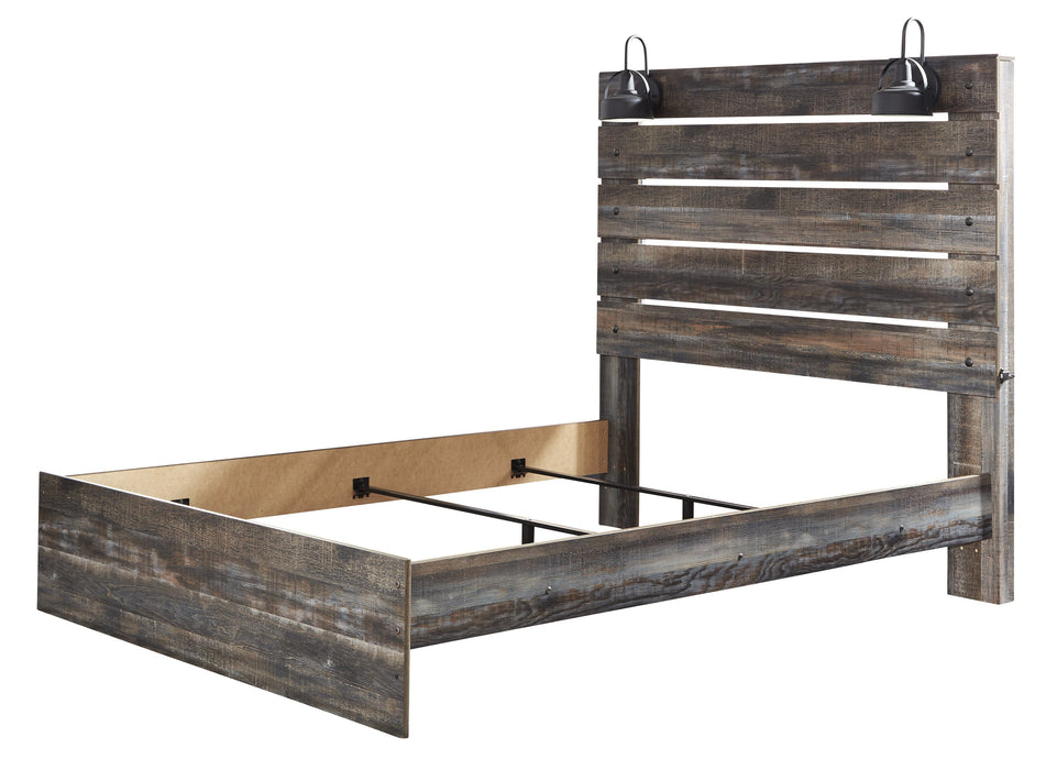 Drystan Brown Queen Panel Bed - Gate Furniture
