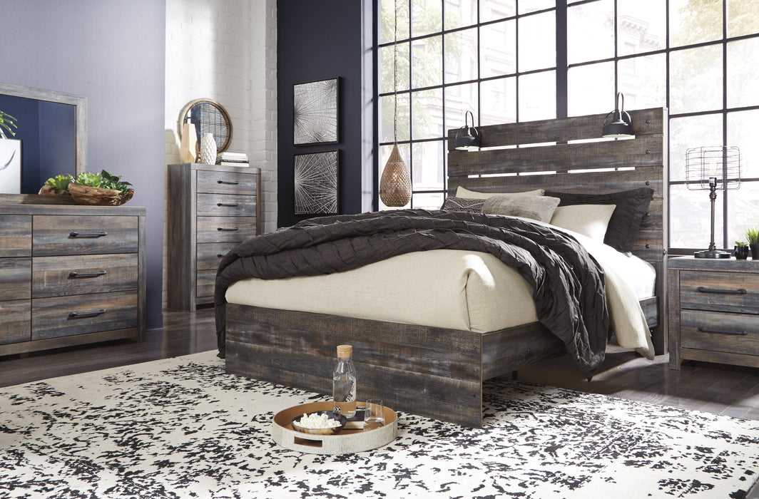 Drystan Brown Queen Panel Bed - Gate Furniture
