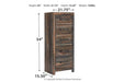 Drystan Multi Narrow Chest - B211-11 - Gate Furniture