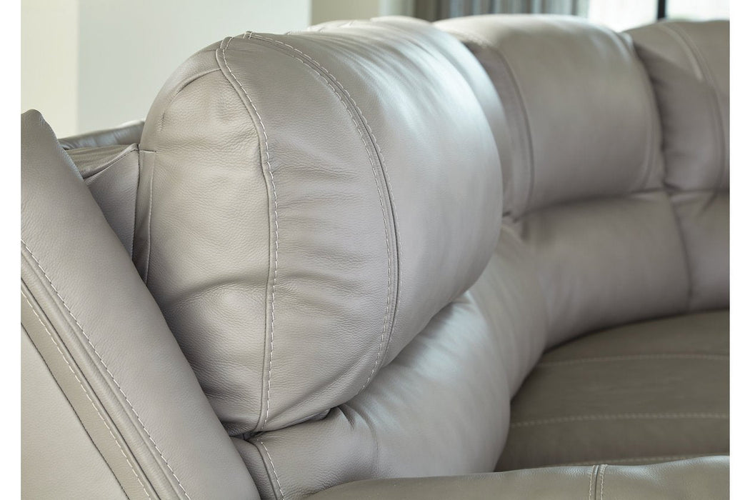 Dunleith Gray Power Recliner - U7160582 - Gate Furniture
