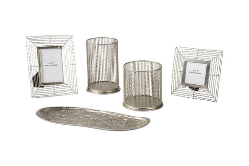 Dympna Silver Finish Accessory Set (Set of 5) - A2C00115 - Gate Furniture