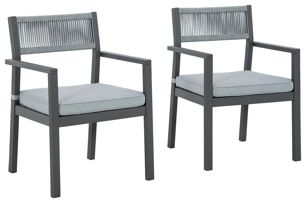 Eden Town Arm Chair with Cushion (Set of 2) - P358-601A - In Stock Furniture