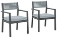 Eden Town Arm Chair with Cushion (Set of 2) - P358-601A - In Stock Furniture