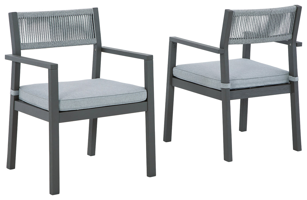 Eden Town Arm Chair with Cushion (Set of 2) - P358-601A - In Stock Furniture