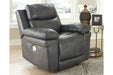Edmar Charcoal Power Recliner - U6480613 - Gate Furniture