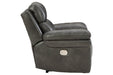 Edmar Charcoal Power Recliner - U6480613 - Gate Furniture