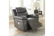Edmar Charcoal Power Recliner - U6480613 - Gate Furniture