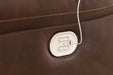 Edmar Chocolate Power Recliner - U6480513 - Gate Furniture