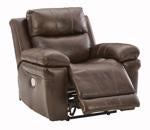 Edmar Chocolate Power Recliner - U6480513 - Gate Furniture