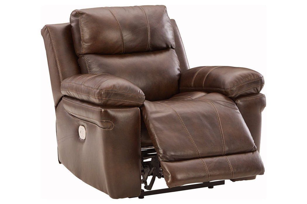 Edmar Chocolate Power Recliner - U6480513 - Gate Furniture