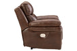 Edmar Chocolate Power Recliner - U6480513 - Gate Furniture